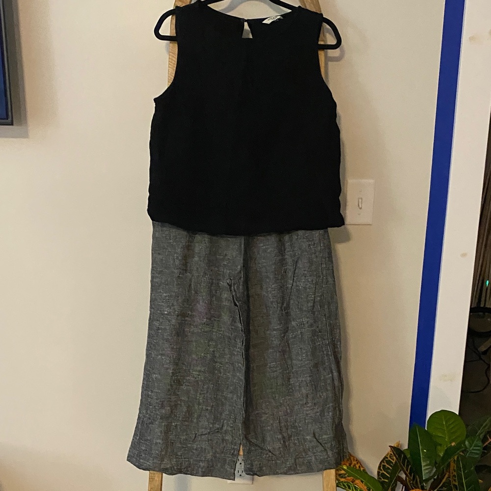 Max Studio Black and Gray Jumpsuit